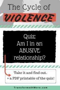 Am I in an Abusive Relationship| Free Quiz| Teenage Dating| Cycle of Violence| Transformed4More.com