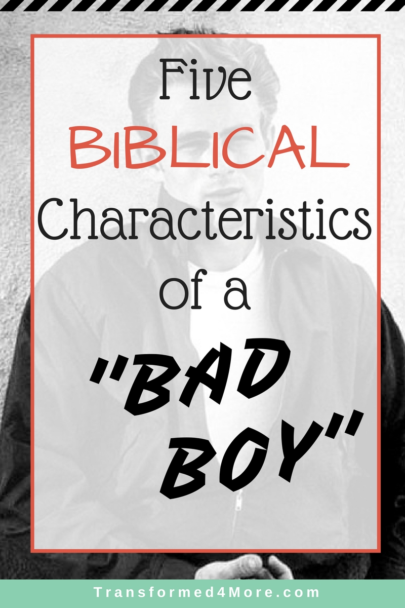 Five Biblical Characteristics of a Bad Boy| Christian Dating| Teenage Dating| Transformed4More.com| Ministry Blog for Teenage Girls
