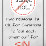 Two Reasons It’s OK for Christians to “call each other out” for Sin